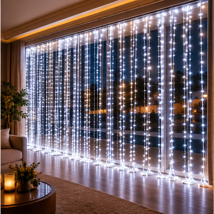 LED svetlosna zavesa 6 × 3 m – 600 LED