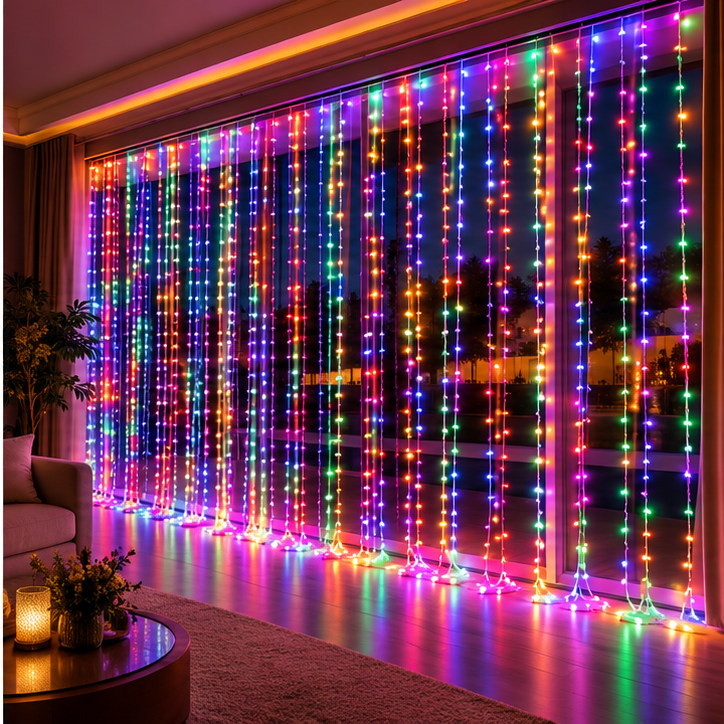 LED svetlosna zavesa 6 × 3 m – 600 LED