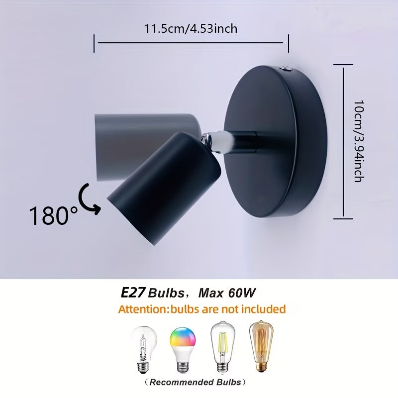 Podesive zidne svetiljke E27 – set od 4 komada