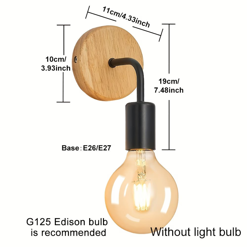 Rustična metalna zidna lampa E27