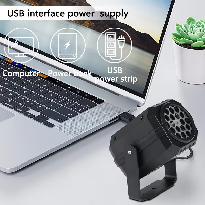 LED projektor pahuljica – novogodišnja rasveta, USB