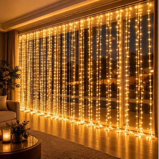 LED svetlosna zavesa 6 × 3 m – 600 LED