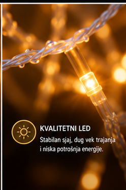 LED svetlosna zavesa 6 × 3 m – 600 LED