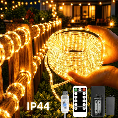 LED svetleći konopac 20 m – 200 LED, USB sa daljinskim upravljačem
