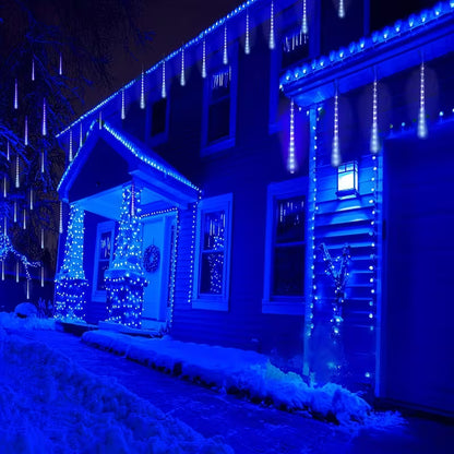 LED meteorska kiša – 16 svetlećih cevi, 2 × 5 m, USB