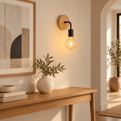 Rustična metalna zidna lampa E27