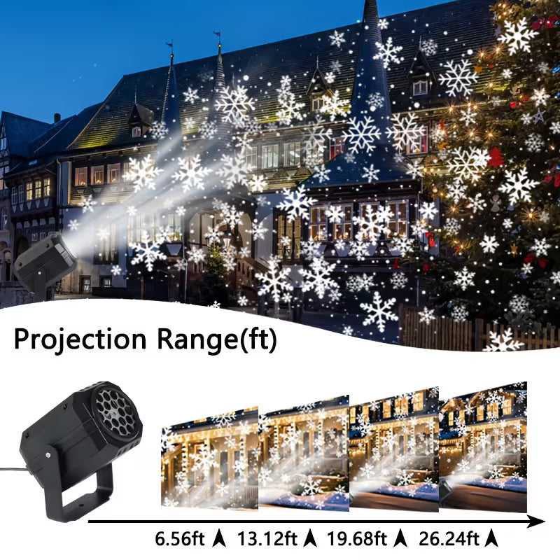 LED projektor pahuljica – novogodišnja rasveta, USB